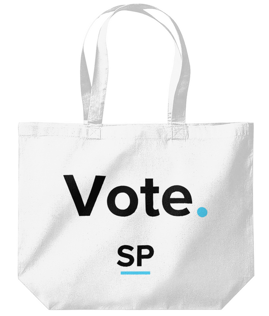 Organic Cotton "Vote" Tote Bag - Spread the Message simple-politics